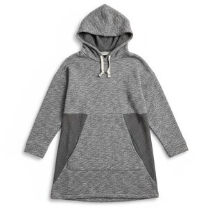 Nikita Longline Hoodie Sweatshirt Tunic Loungewear Athleisure Streetwear Gray S